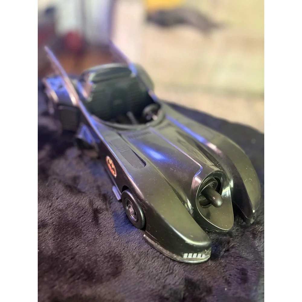 Vintage 1989 DC Comics Batman Batmobile Toy Vehicle Black Tim Burton Era 80s